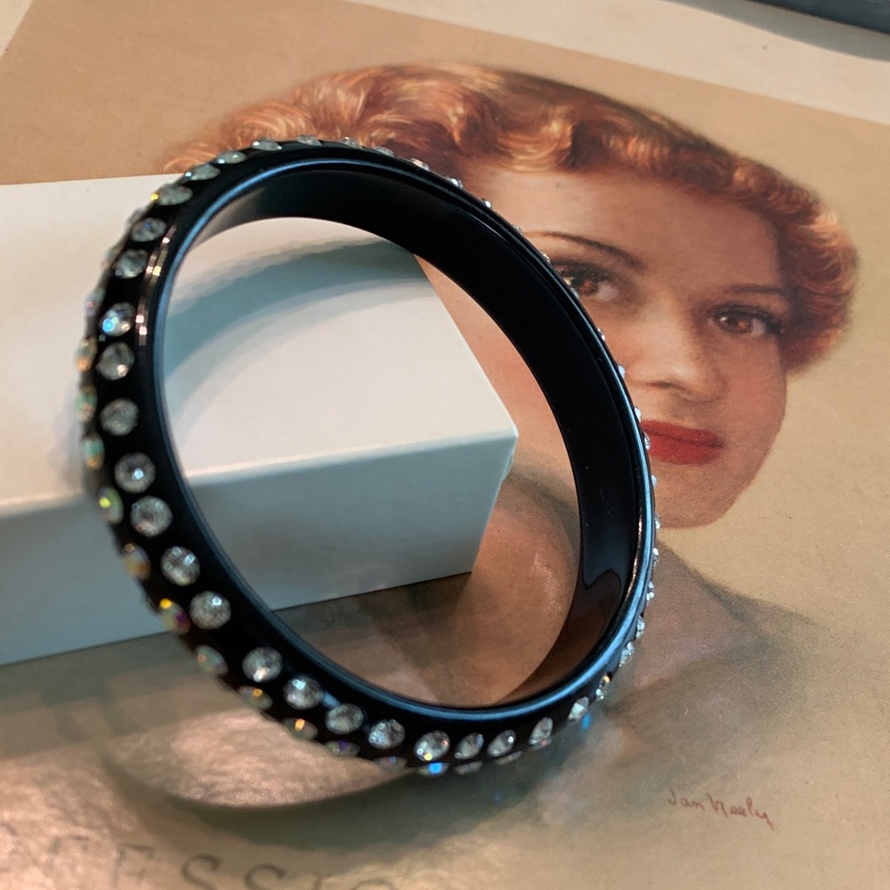 Vintage bracelets with rhinestones